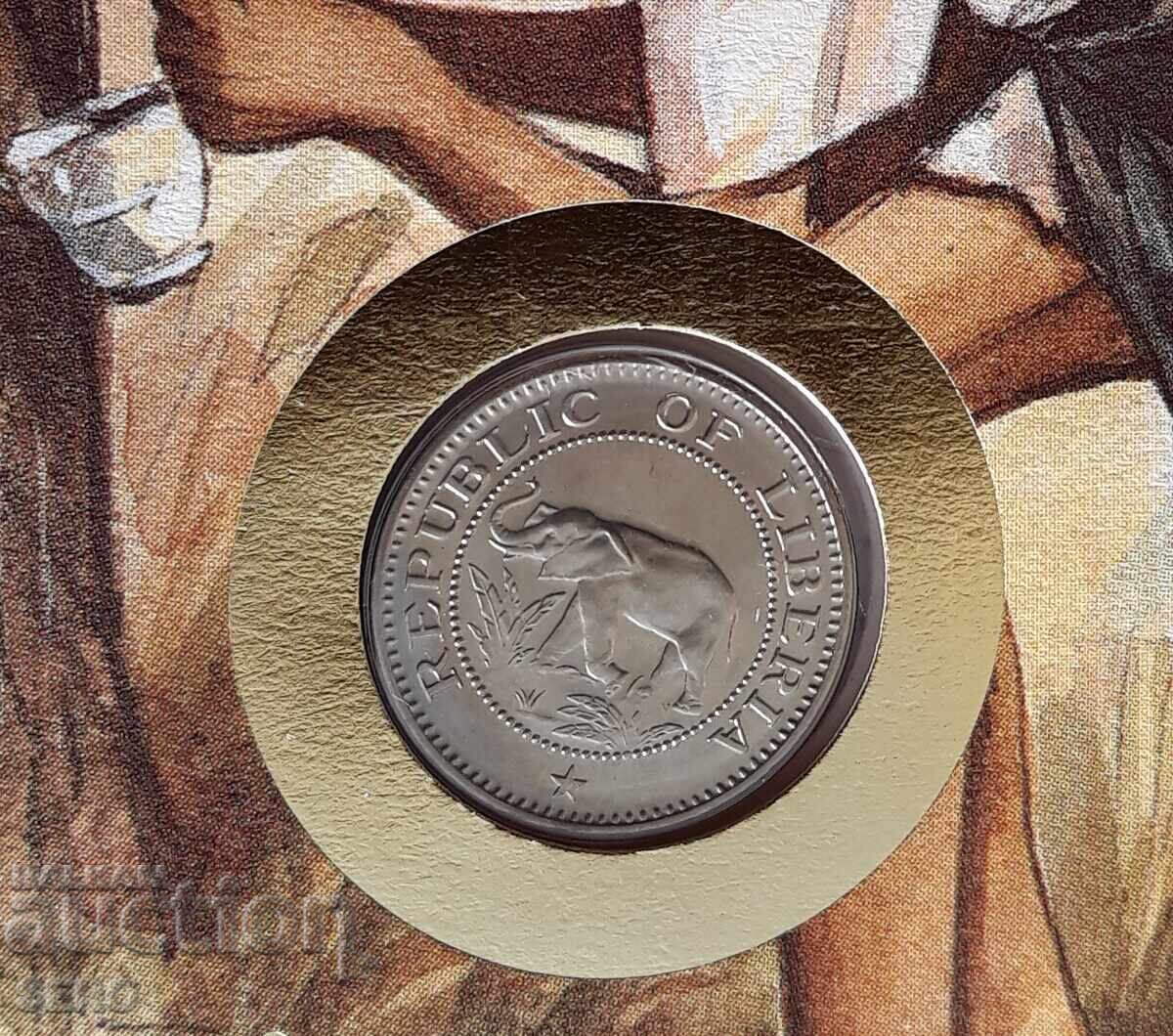 Liberia - 5 cenți 1977 și timbru într-un plic frumos cu preț € 6.00 | 11.73 BGN Liberia - 5 cenți 1977 și timbru într-un plic frumos cu preț € 6.00 | 11.73 BGN