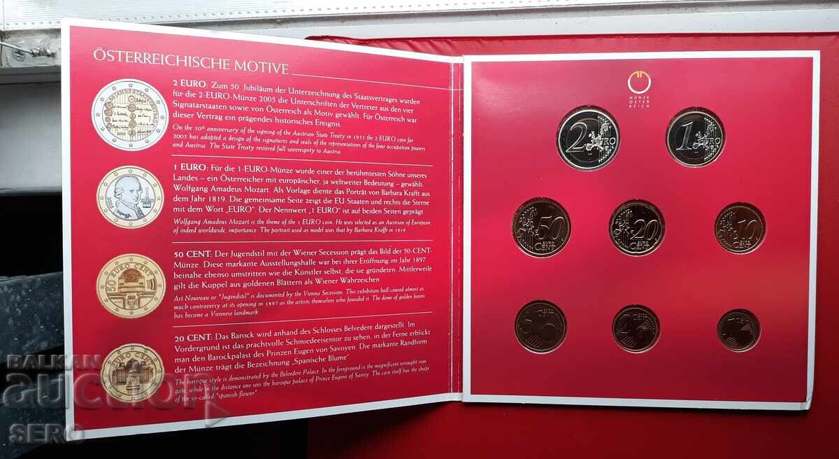 Austria-SET 2005 κερμάτων 8 ευρώ με τιμή € 16.00 | 31.29 BGN