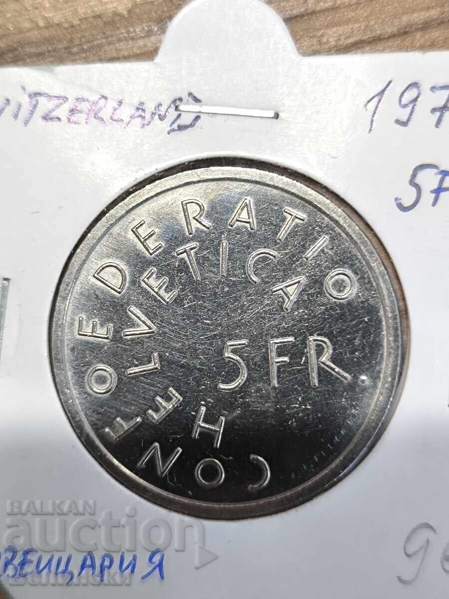 5 franci 1975 Elveția 5 franci 1975 Elveția