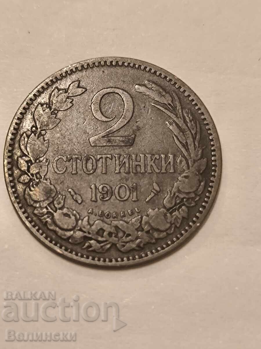 2 стотинки 1901 2 стотинки 1901