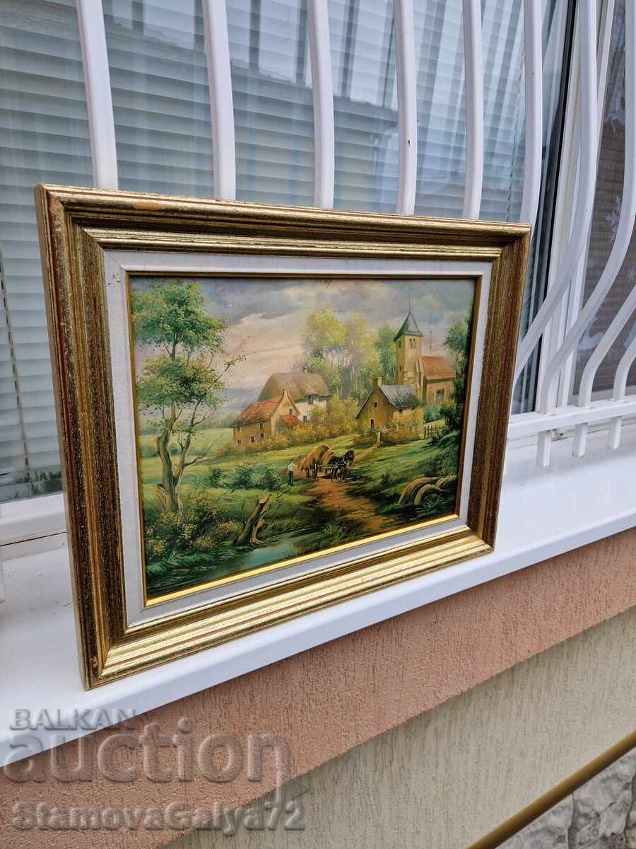 Прекрасна антикварна френска картина емайл - 5