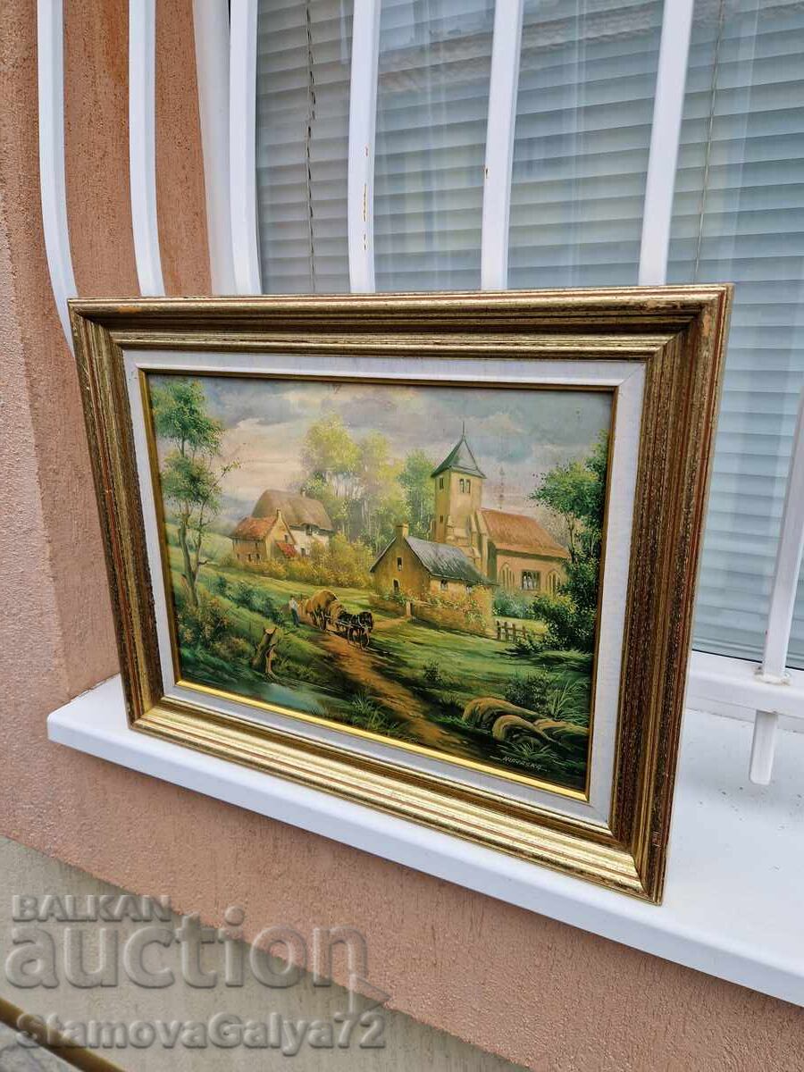 Прекрасна антикварна френска картина емайл - 6