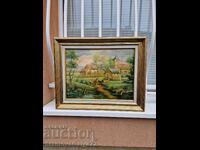 Прекрасна антикварна френска картина емайл