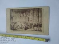 Стара снимка картон литография Император Гърция