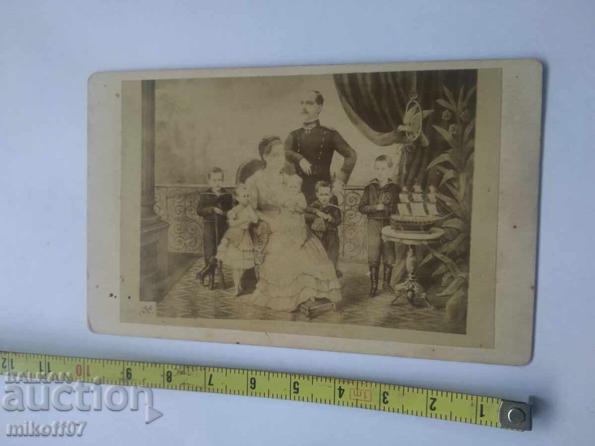 Стара снимка картон литография Император Гърция