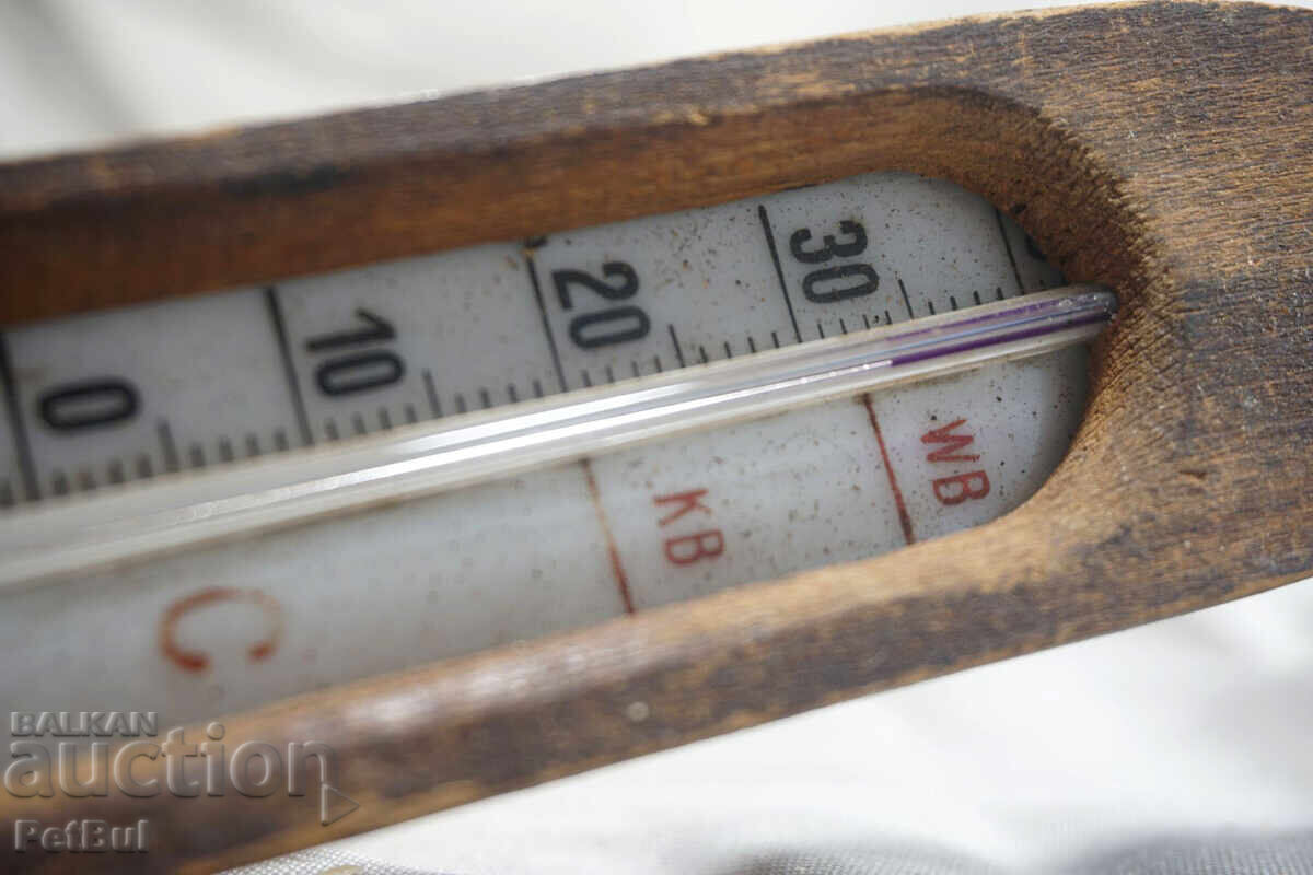 Παλιό Μικρό ΘΕΡΜΟΜΕΤΡΟ Ξύλινη Βάση WB KB Germany Δεν Λειτουργεί Παλιό Μικρό ΘΕΡΜΟΜΕΤΡΟ Ξύλινη Βάση WB KB Germany Δεν Λειτουργεί