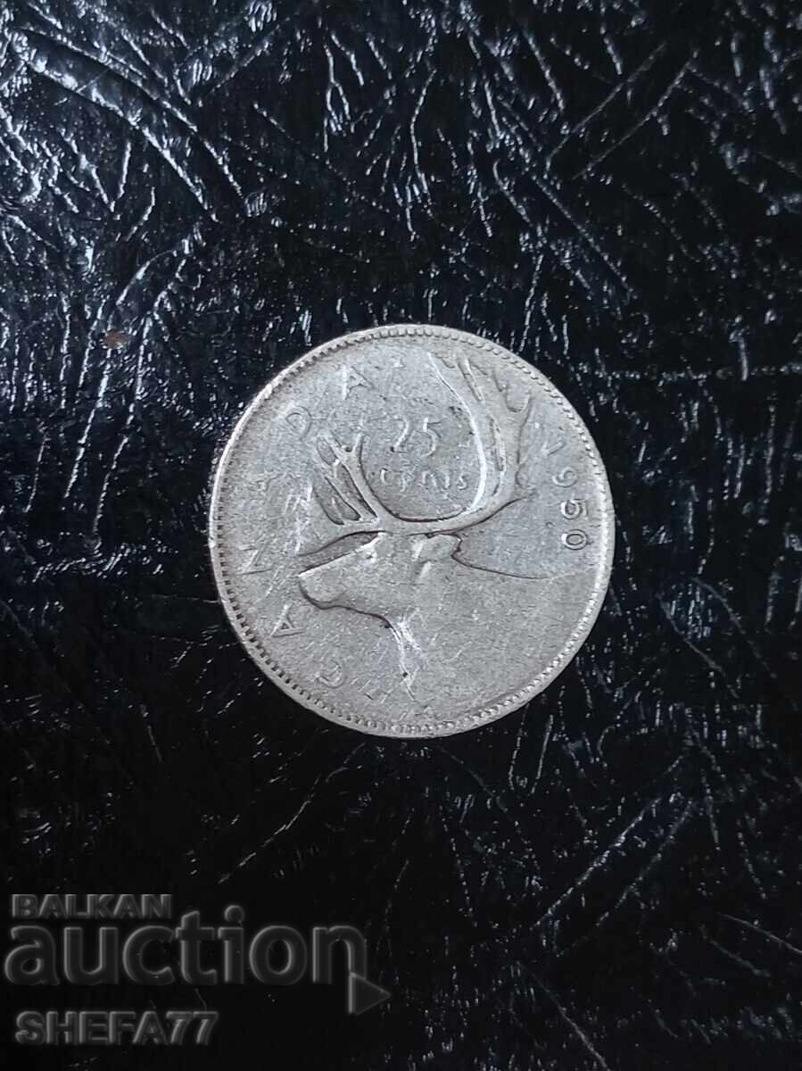 Selling a 25 Cent Canada 1950 coin