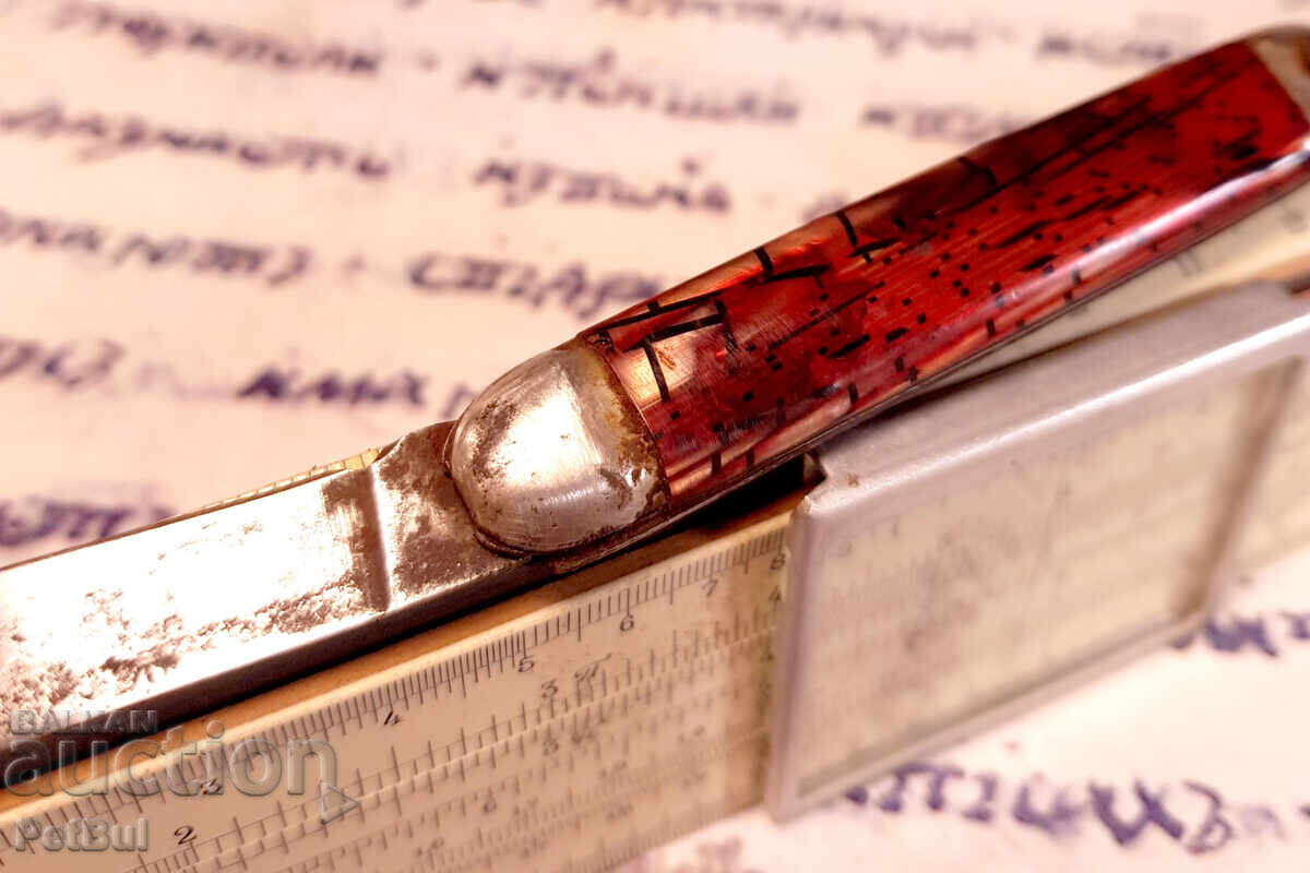 Licitație Vechi Mic Cuțit de Buzunar - Briceag Vechi 1 Lamă și Cârlig Licitație Vechi Mic Cuțit de Buzunar - Briceag Vechi 1 Lamă și Cârlig