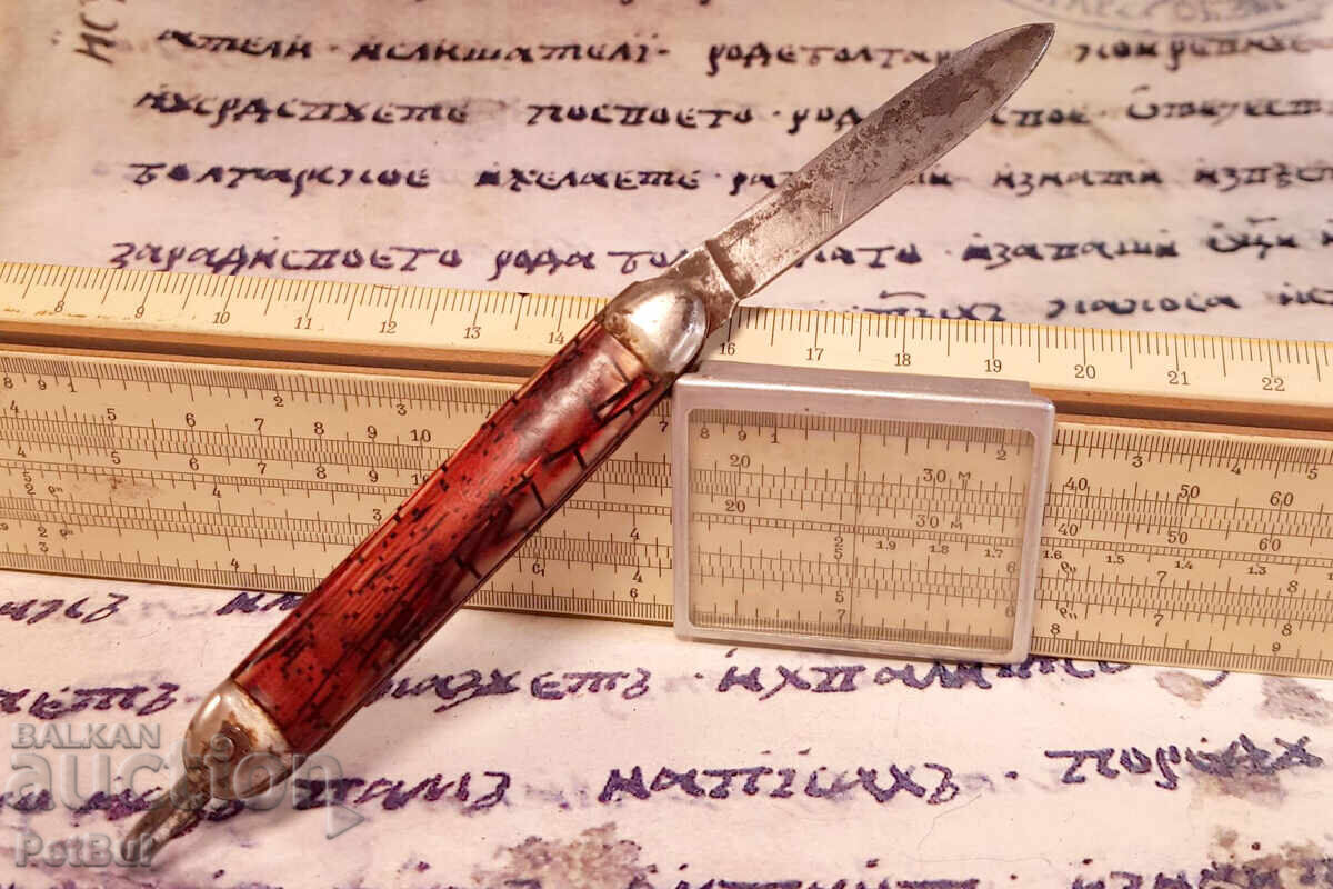 Vechi Mic Cuțit de Buzunar - Briceag Vechi 1 Lamă și Cârlig Vechi Mic Cuțit de Buzunar - Briceag Vechi 1 Lamă și Cârlig