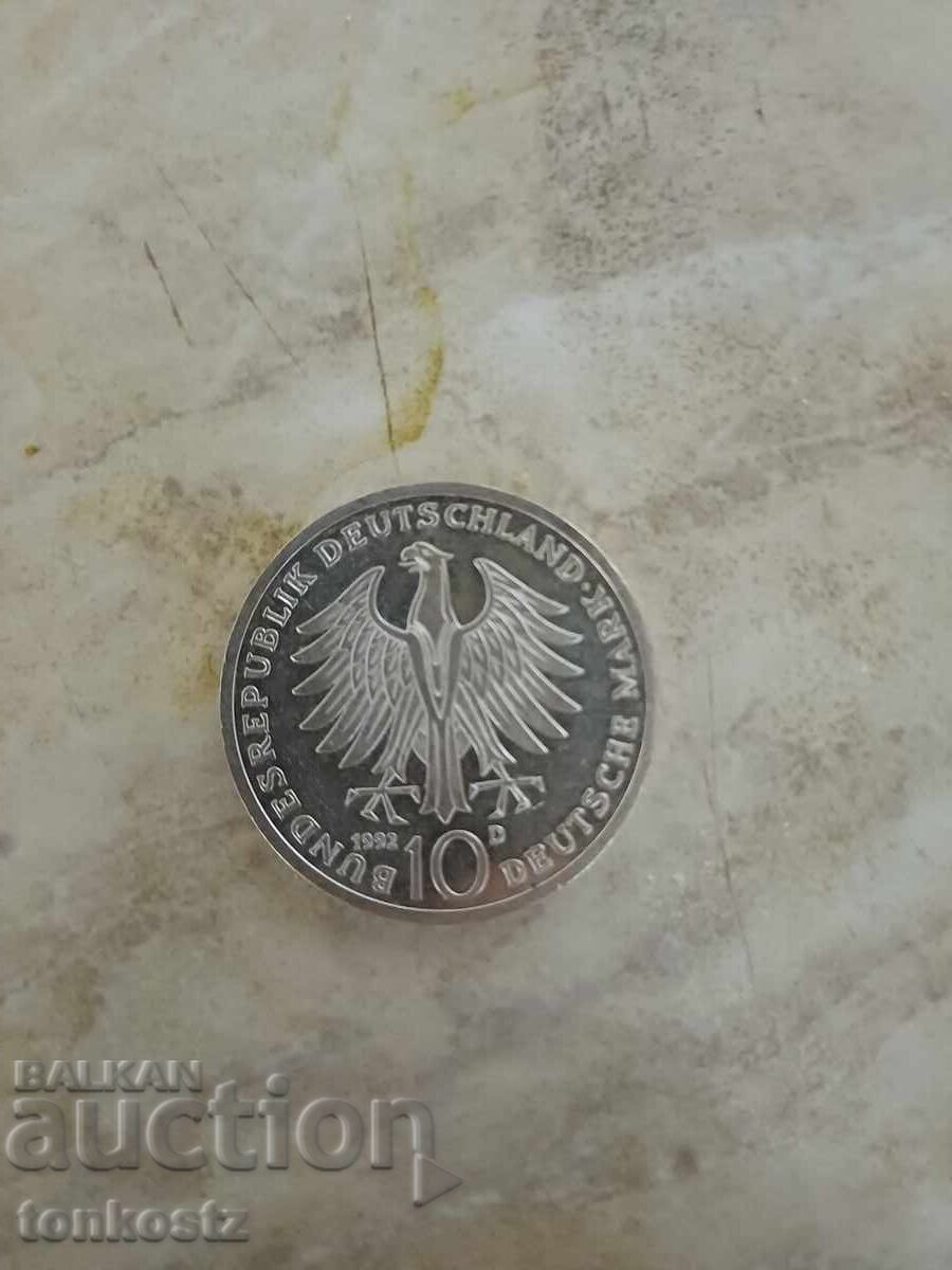 10 Μάρκα 1992g. 15.65g. Ag 10 Μάρκα 1992g. 15.65g. Ag