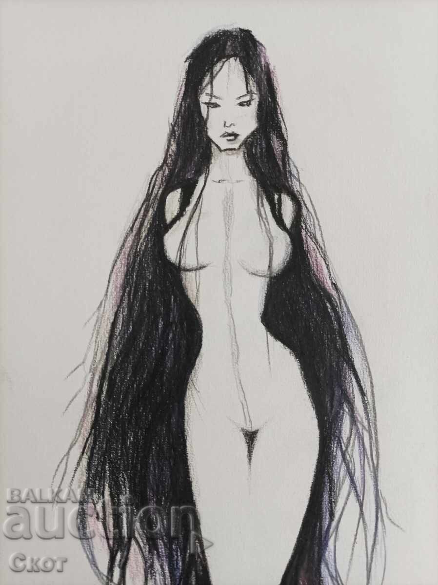 Desen cu creioane colorate Desen cu creioane colorate