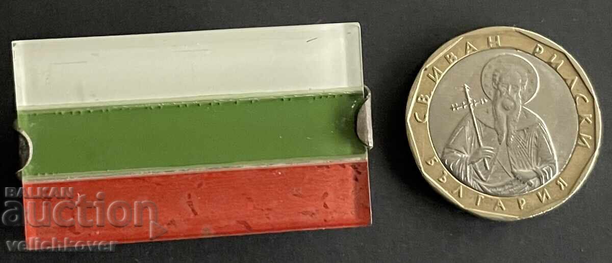 42548 Βουλγαρία σήμα με την εθνική σημαία της χώρας με γυαλί 42548 Βουλγαρία σήμα με την εθνική σημαία της χώρας με γυαλί