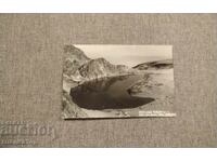 Παλιά ασπρόμαυρη καρτ ποστάλ φωτογραφία λίμνης Ρίλα Μπάμπρεκα