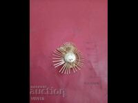 Broșă veche cu Aurire, clips