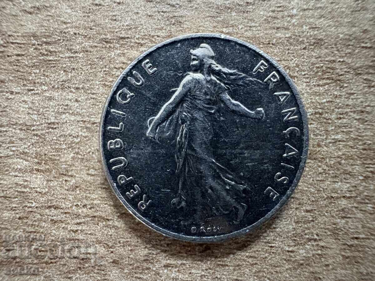 Γαλλία - 1/2 φράγκο (1994) - "Δελφίνι" δεξιά της ονομαστικής αξίας με τιμή € 0.18 | 0.35 BGN