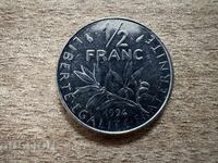 Γαλλία - 1/2 φράγκο (1994) - "Δελφίνι" δεξιά της ονομαστικής αξίας