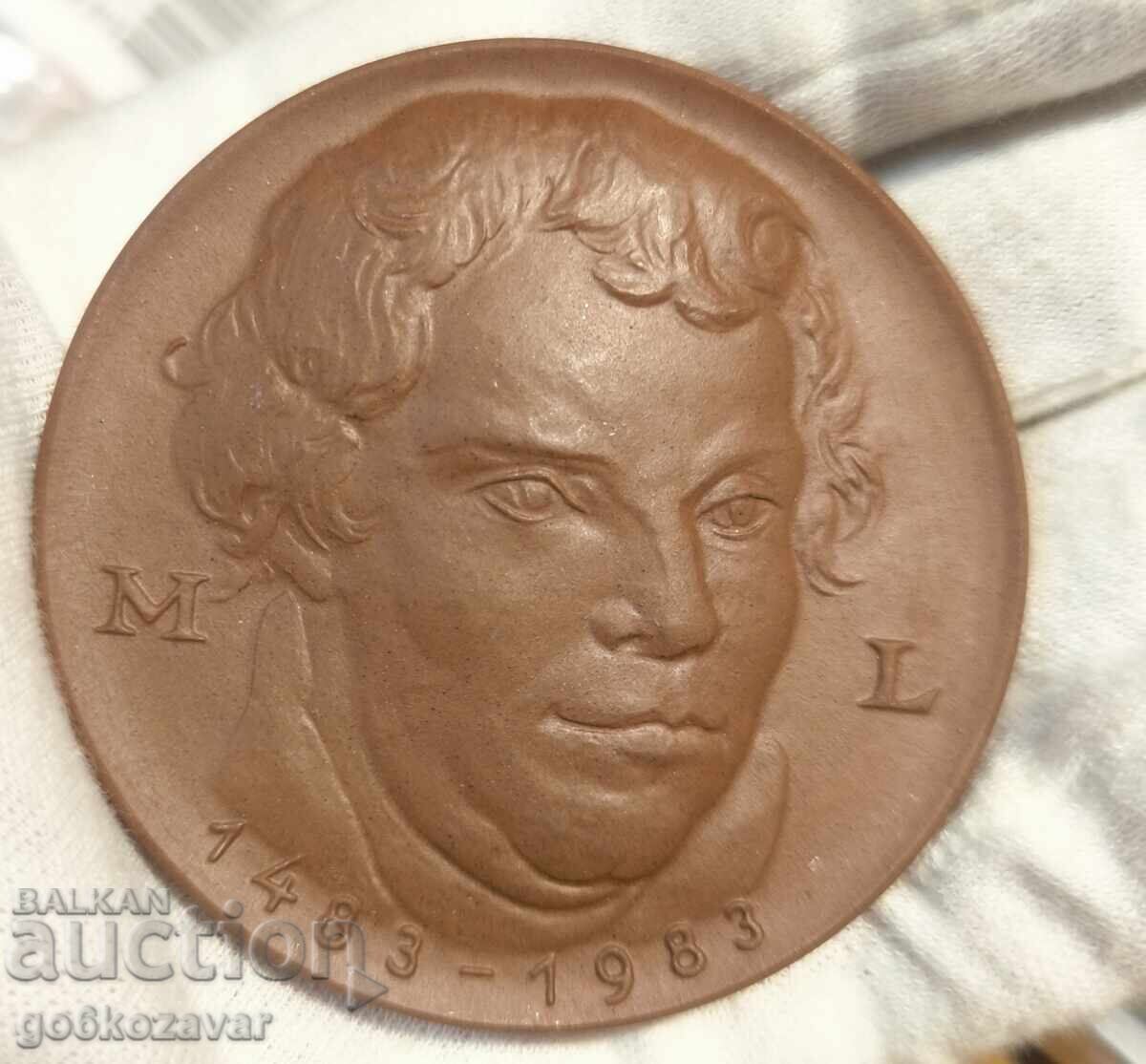 Πορσελάνινο νόμισμα/μετάλλιο από Meissen Martin Luther 1483-1983