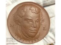 Πορσελάνινο νόμισμα/μετάλλιο από Meissen Martin Luther 1483-1983