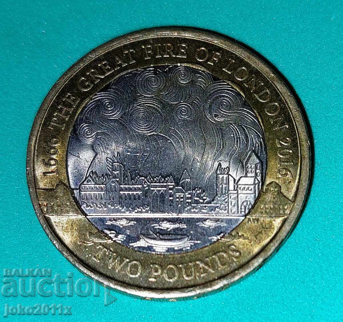 2 lire sterline Marea Britanie 2016 - jubiliară