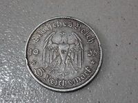 5 Mark Coin 1935 Germany Third Reich Silver