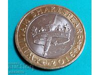 2 lire sterline Marea Britanie 2016 - jubiliară