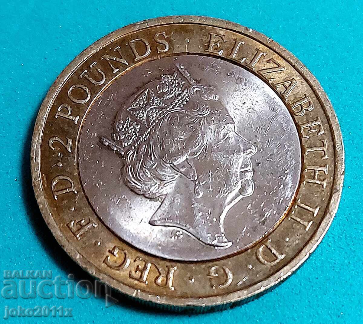 £2 паунда  Великобритания  2016 - юбилейни с цена € 6.50 | 12.71 лв.