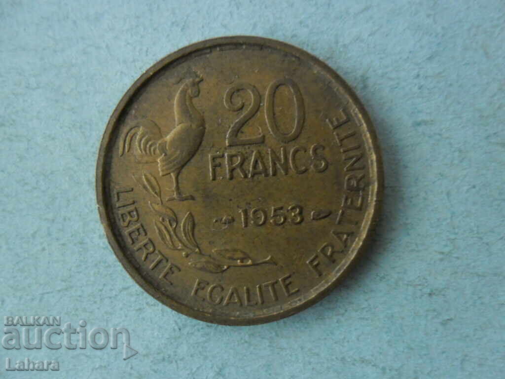 20 франка 1953 г. Франция