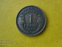 1 франк 1931 г. Франция