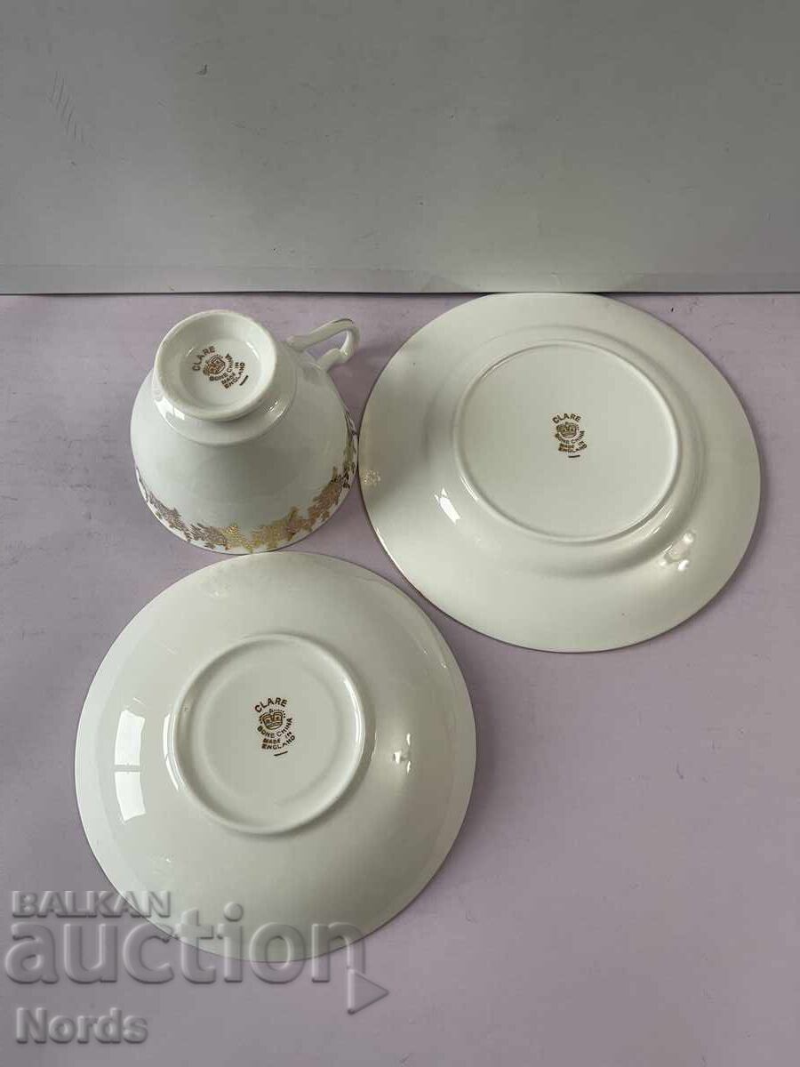 Доставка на Clare Английски троен сет за чай