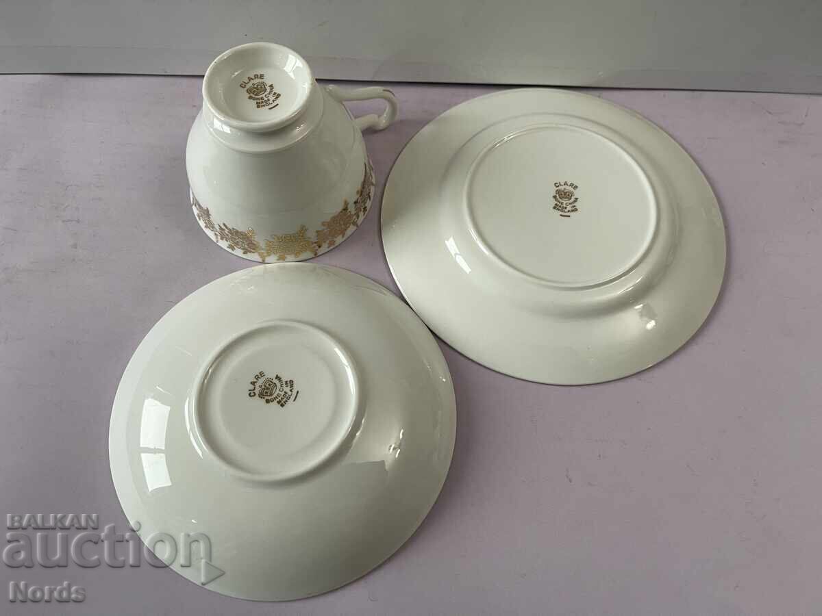Доставка на Clare Английски троен сет за чай
