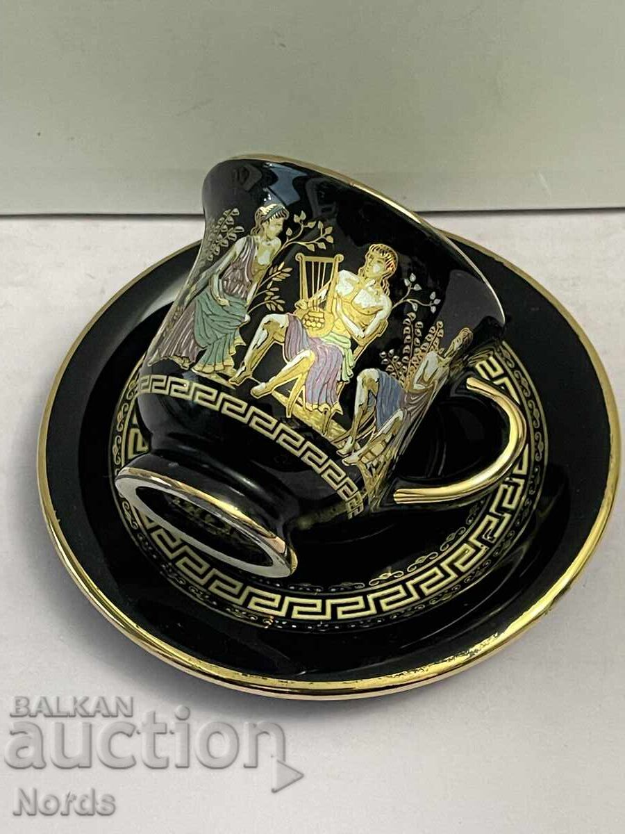 Гръцки двоен сет за кафе с цена € 0.01 | 0.02 лв.