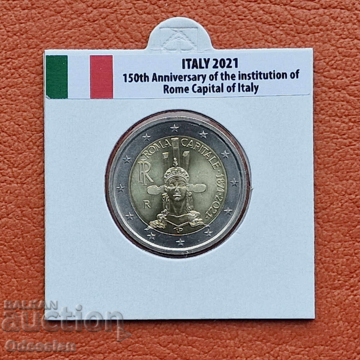 Италия • 2 евро • 150-а г-на от обявяване на Рим за столица