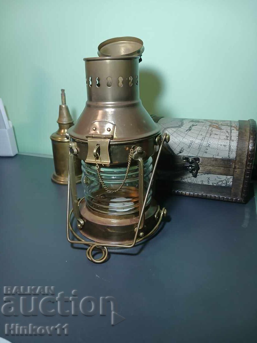 Стар корабен фенер на свещ - 5