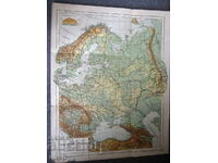 Стара карта Северо-Източна Европа Хр. Данов Пловдив