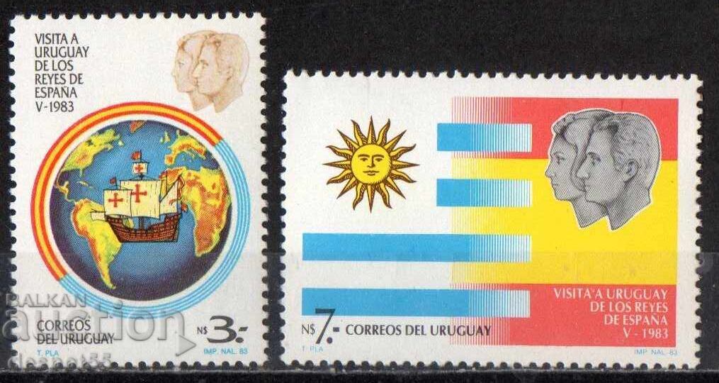 1983. Uruguay. Vizita Regelui și Reginei Spaniei