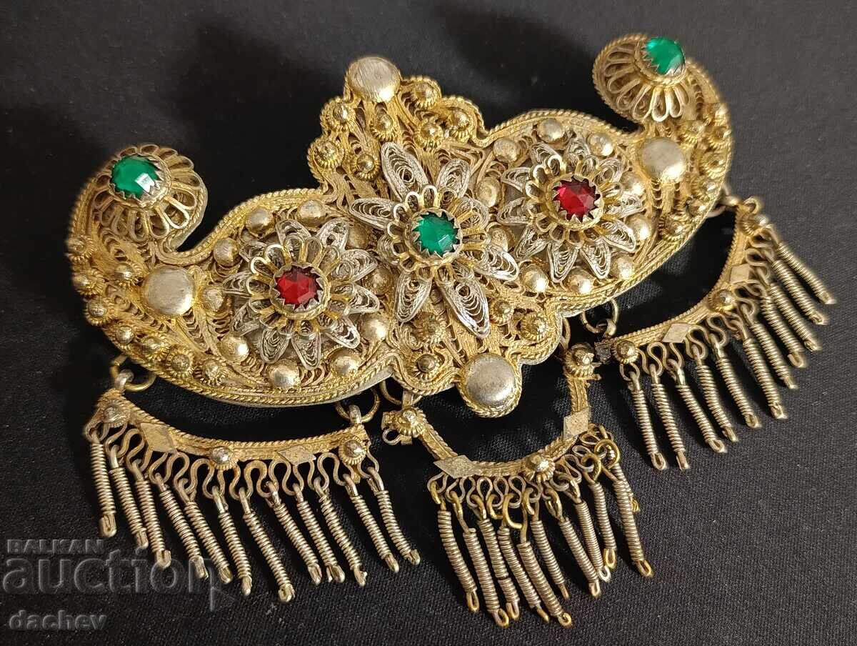 Δημοπρασία Αναγεννησιακές Ασημένιες Φιλιγκράν Επιχρυσωμένες παφτές παφτά ρούχα 19ος αιώνας