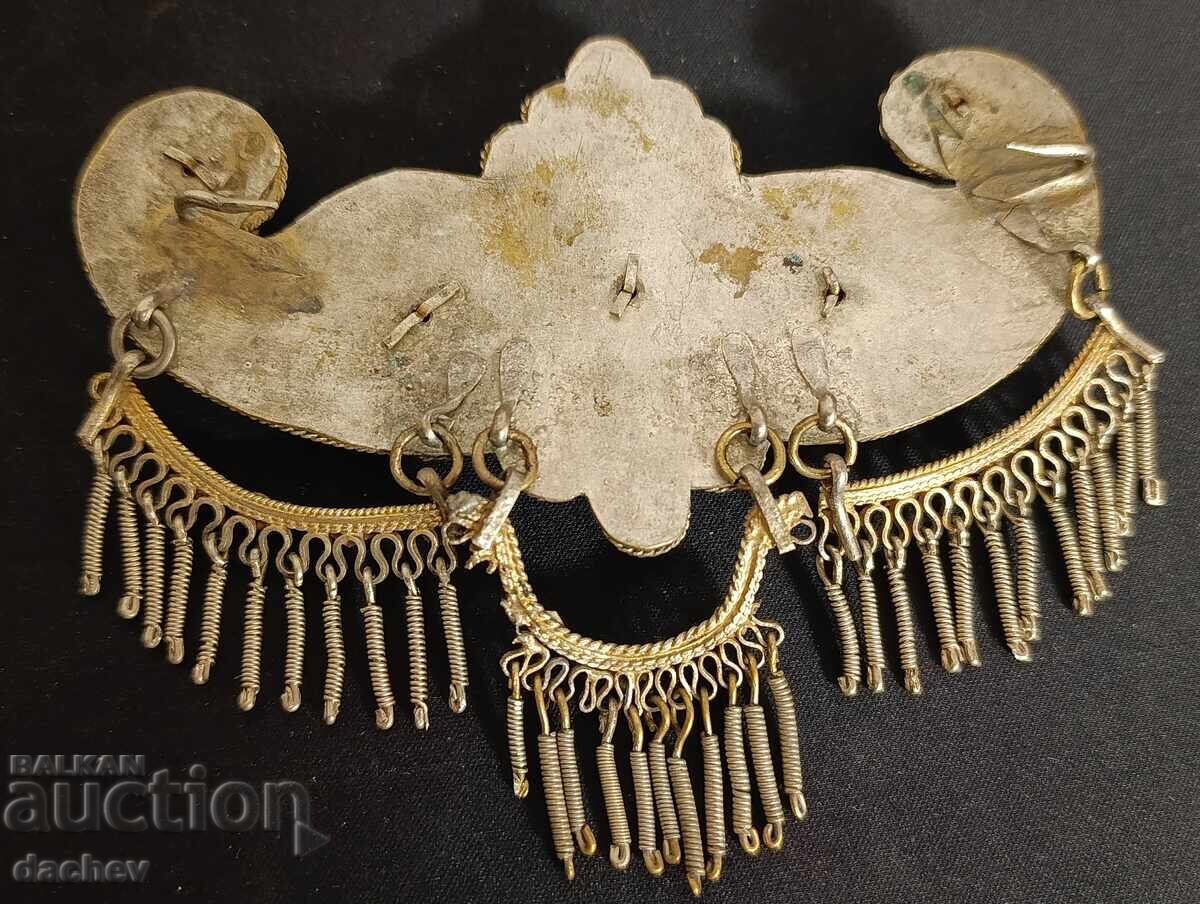 Αναγεννησιακές Ασημένιες Φιλιγκράν Επιχρυσωμένες παφτές παφτά ρούχα 19ος αιώνας - 7