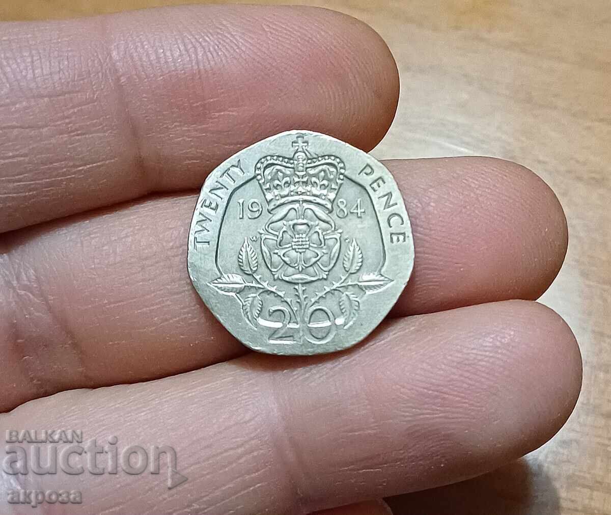 20 pence Marea Britanie 1984 cu preț € 1.50 | 2.93 BGN