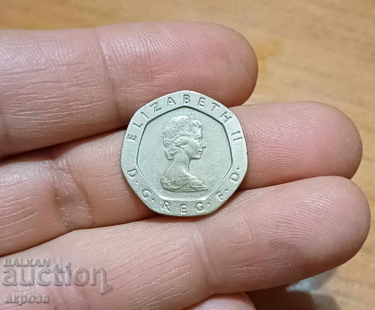 20 pence Marea Britanie 1984