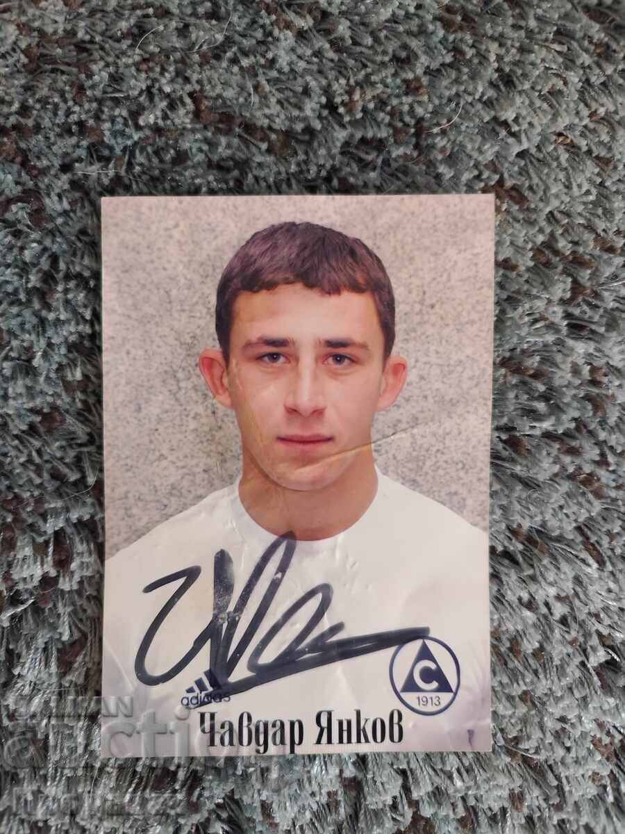 Автограф на Чавдар Янков, ПФК Славия