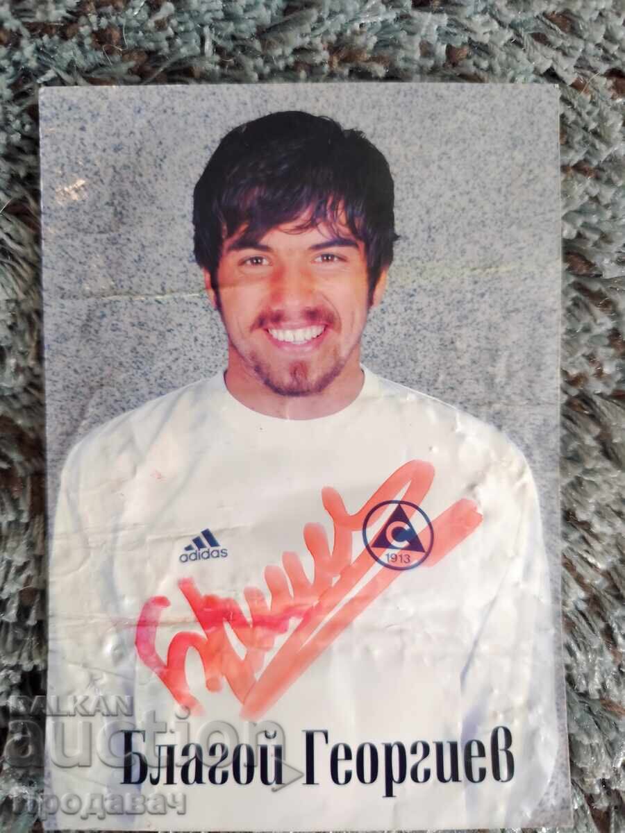 Автограф на Благой Георгиев, ПФК Славия