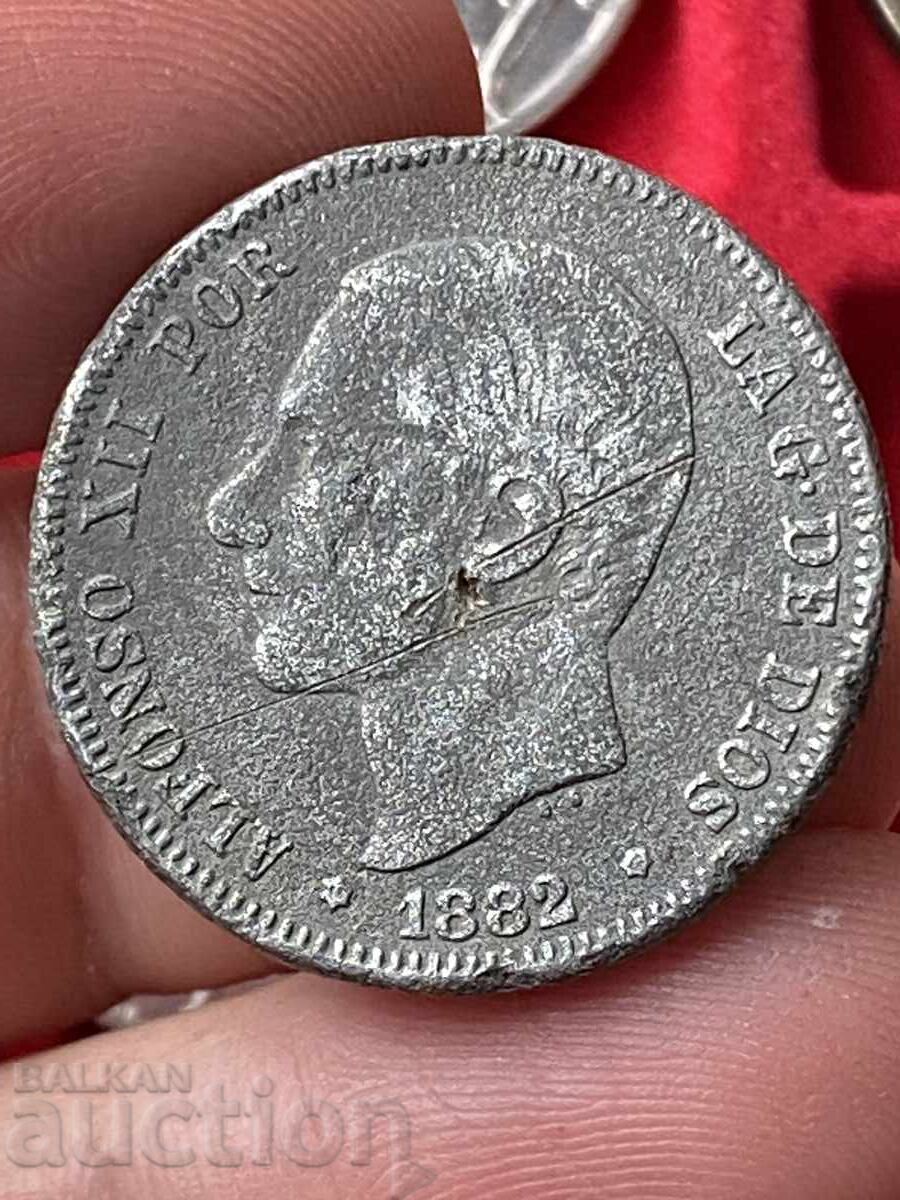 Spania 2 pesetas 1882 Alfonso XII