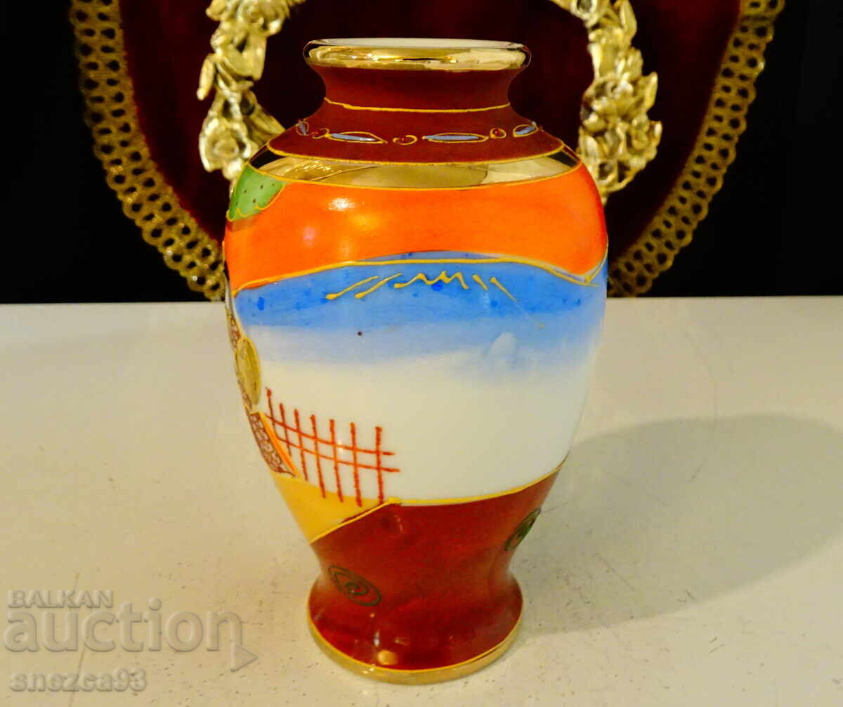 Licitație Vază Satsuma, porțelan os japonez, aur