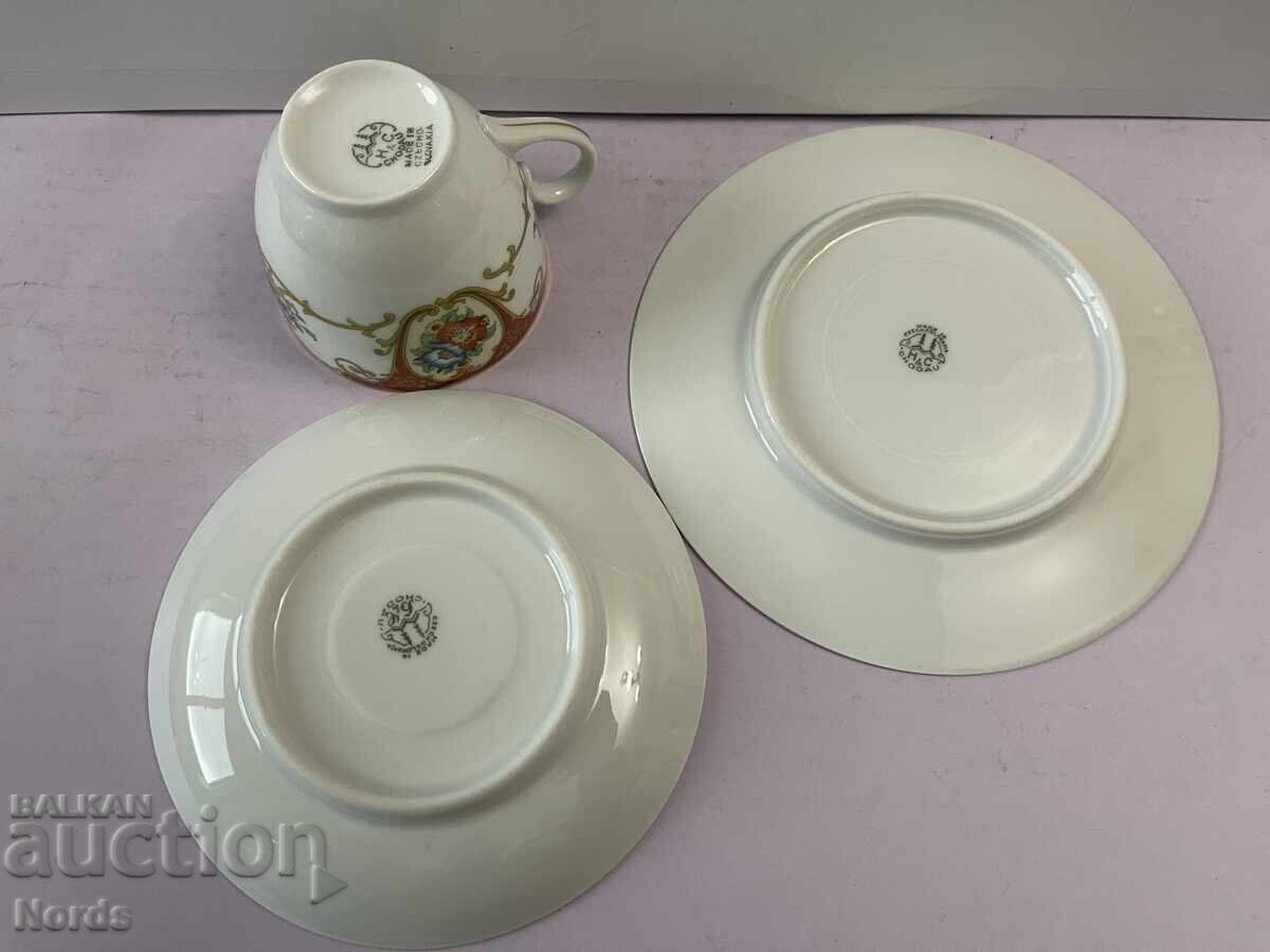 A beautiful triple tea set - 5