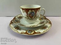 A beautiful triple tea set