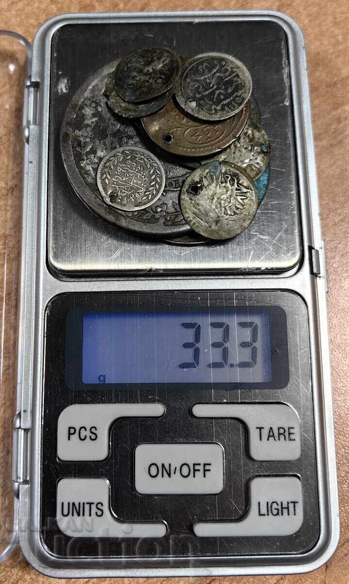 LOT ÎN PRINCIPAL MONEDE OTOMANE DE ARGINT MONEDĂ DE ARGINT ARGINT - 7 LOT ÎN PRINCIPAL MONEDE OTOMANE DE ARGINT MONEDĂ DE ARGINT ARGINT - 7