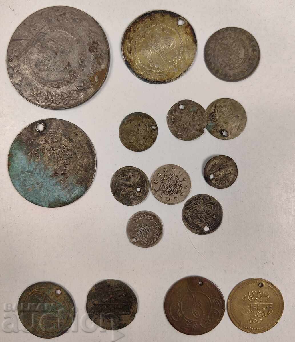 LOT PRIMARILY SILVER OTTOMAN COINS COIN SILVER SILVER