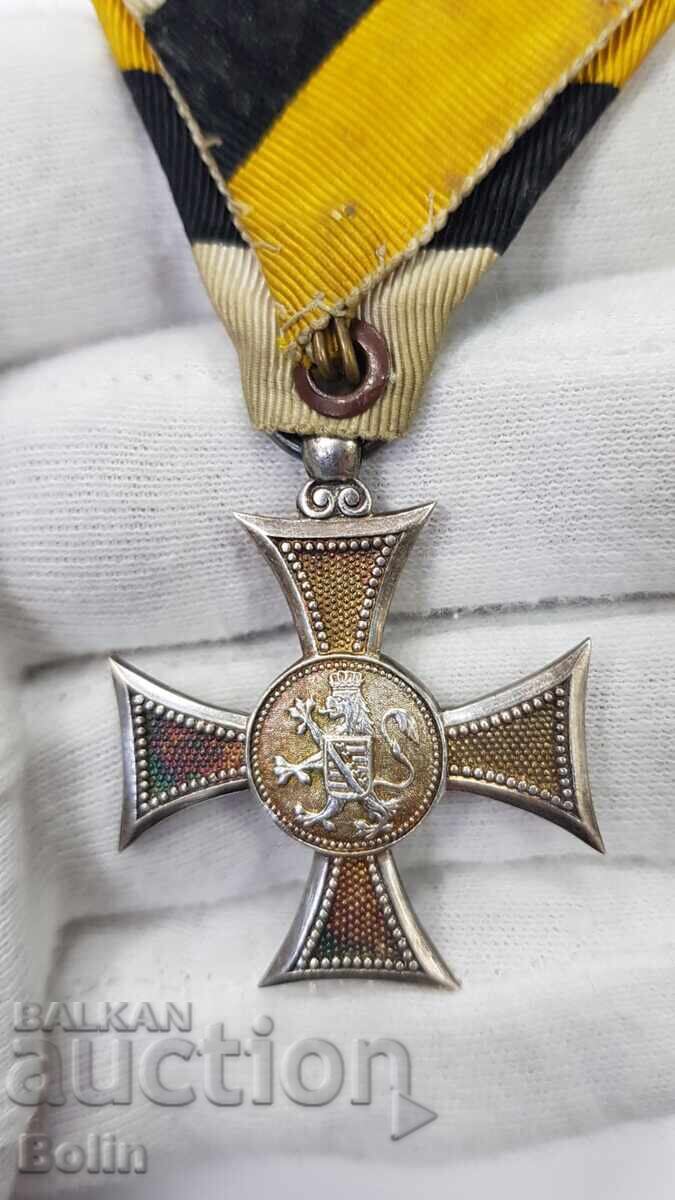 Рядък сребърен княжески Орден За 10 Години Отлична служба - 5 Рядък сребърен княжески Орден За 10 Години Отлична служба - 5