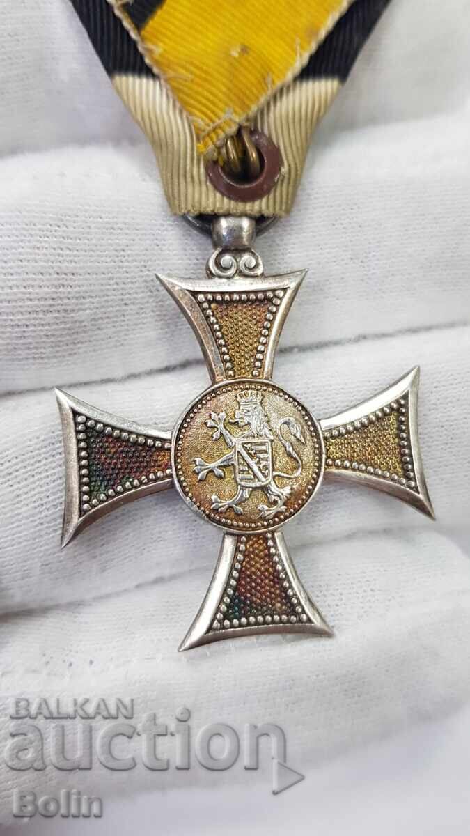 Рядък сребърен княжески Орден За 10 Години Отлична служба - 6 Рядък сребърен княжески Орден За 10 Години Отлична служба - 6