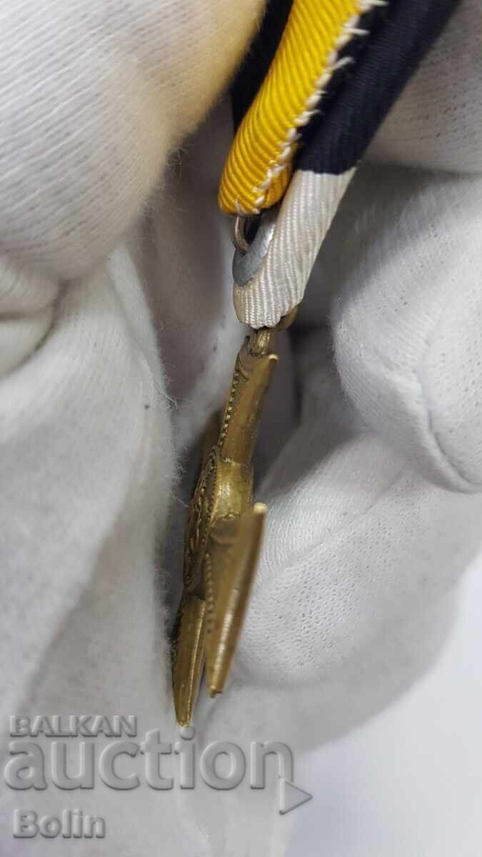 Рядък бронзов княжески Орден За 10 Години Отлична служба - 6